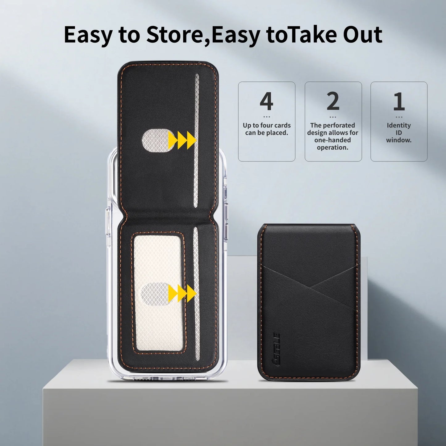 NEOX™ Leather Cellphone Magsafe Magnetic Card Holder For IPhone