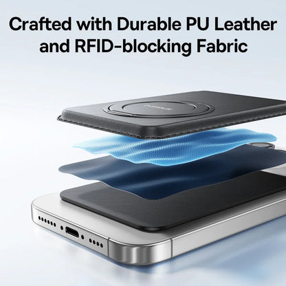 NEOX™  Magnetic Wallet Stand Air MagSafe Phone Case 3-Cards Slot PU